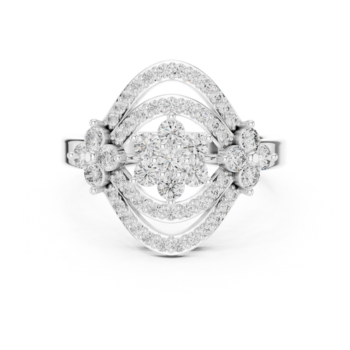 Load image 1 in gallery view. round-14k white gold|round-18k white gold|round-platinum