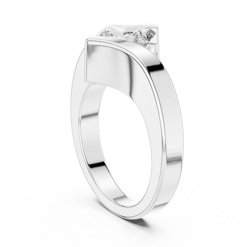 Load image 1 in gallery view. princess-14k white gold|princess-18k white gold|princess-platinum