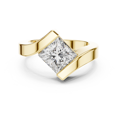 Load image 1 in gallery view. princess-14k yellow gold|princess-18k yellow gold