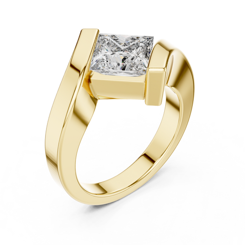 Load image 1 in gallery view. princess-14k yellow gold|princess-18k yellow gold
