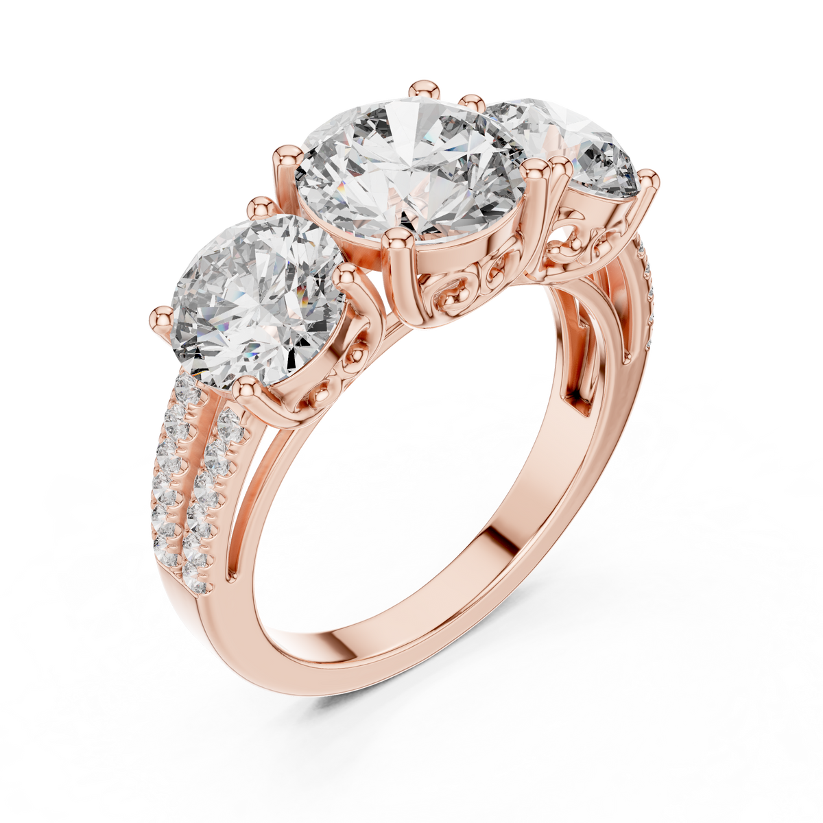 round-14k rose gold|round-18k rose gold