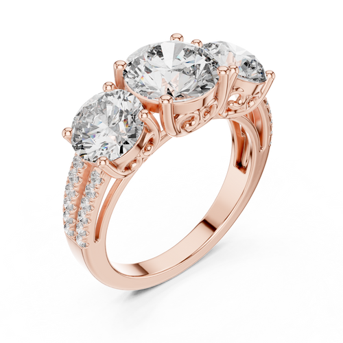 Load image 1 in gallery view. round-14k rose gold|round-18k rose gold