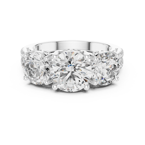 Load image 1 in gallery view. round-14k white gold|round-18k white gold|round-platinum