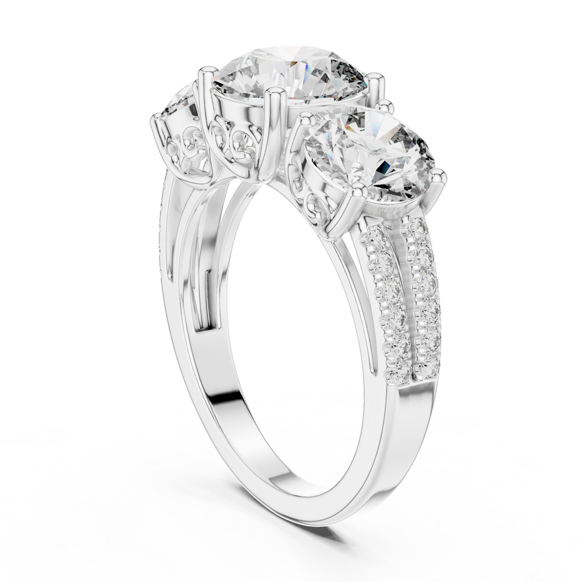 round-14k white gold|round-18k white gold|round-platinum
