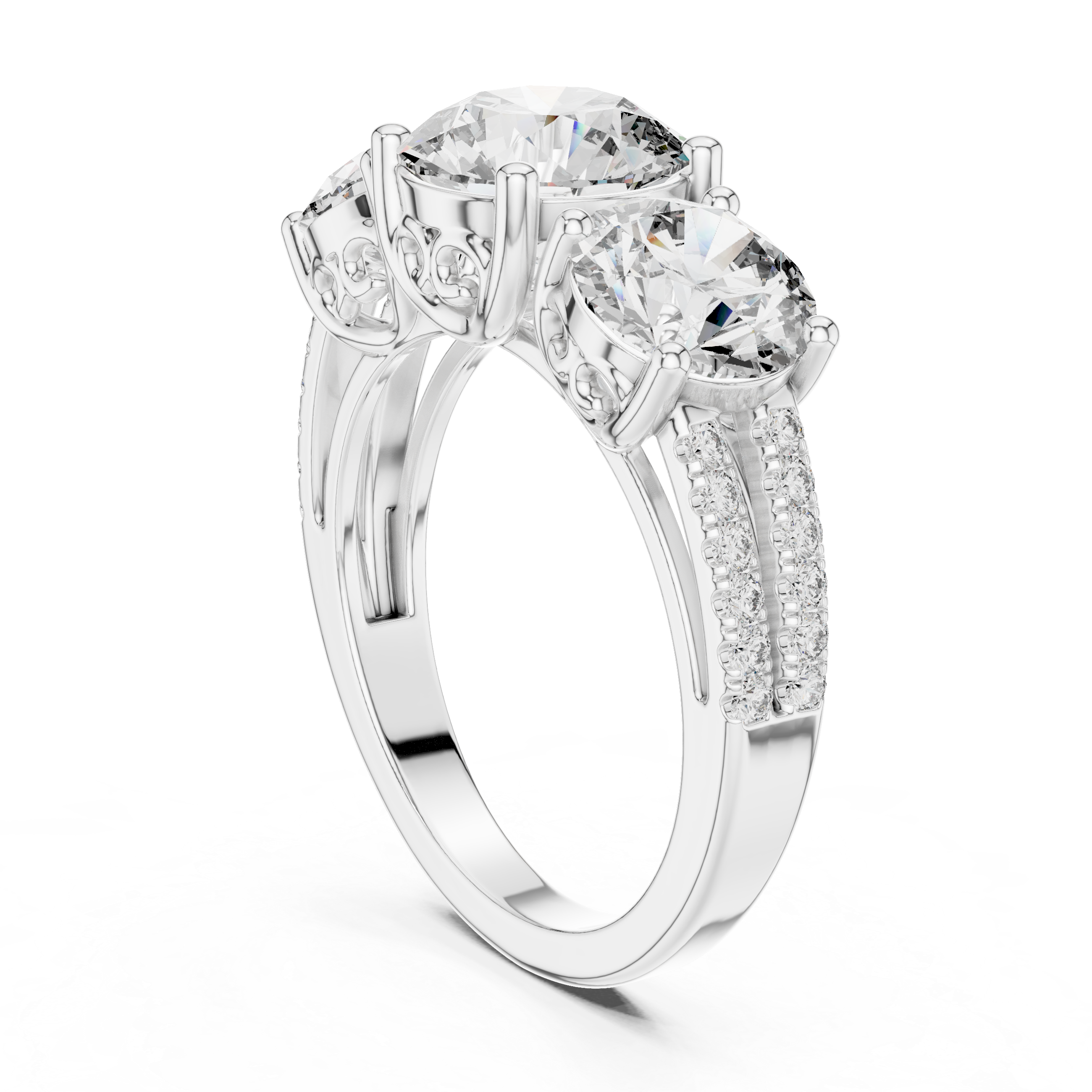 round-14k white gold|round-18k white gold|round-platinum