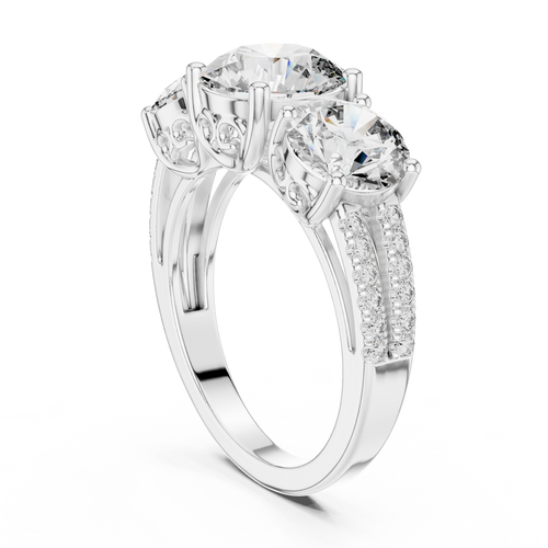 Load image 1 in gallery view. round-14k white gold|round-18k white gold|round-platinum