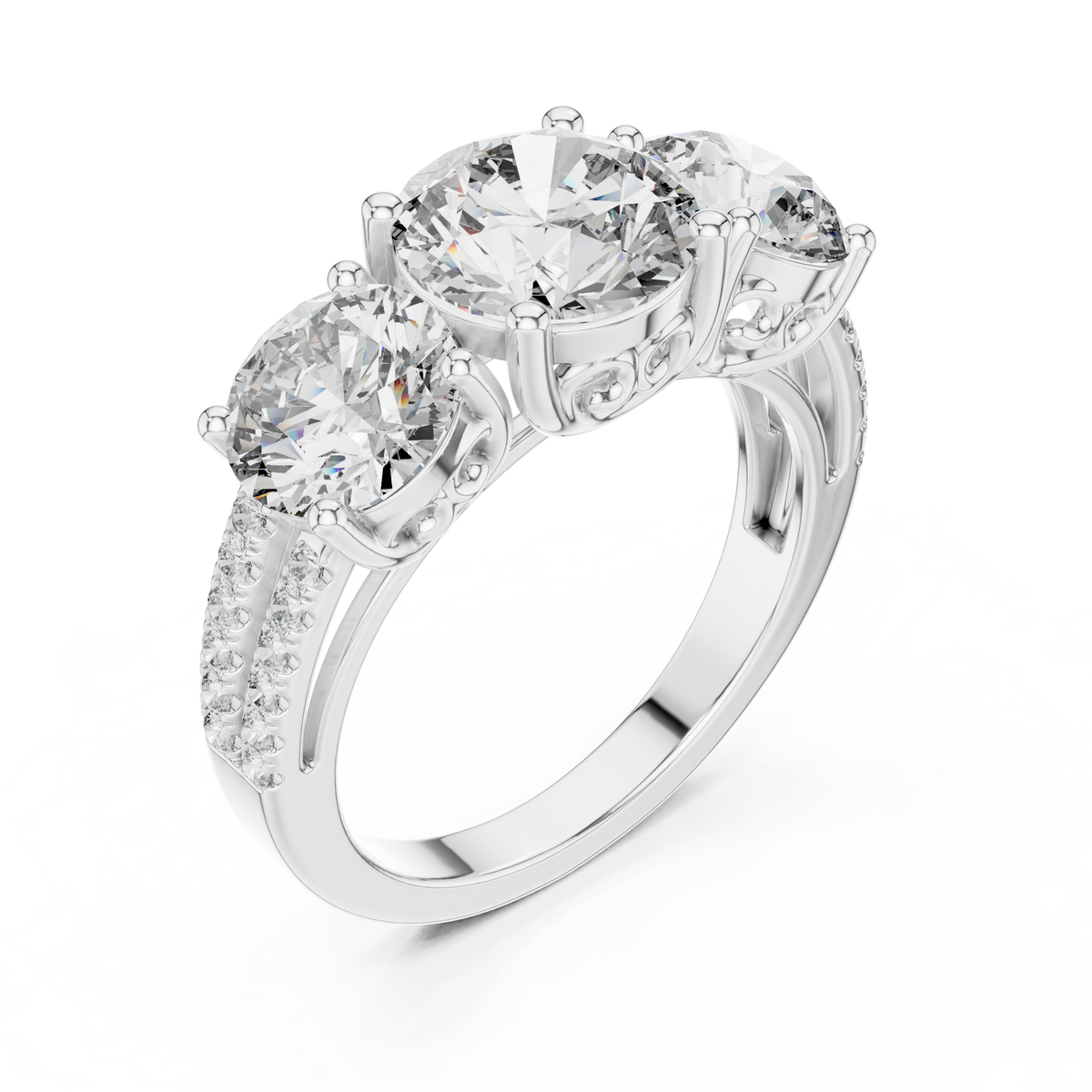 round-14k white gold|round-18k white gold|round-platinum