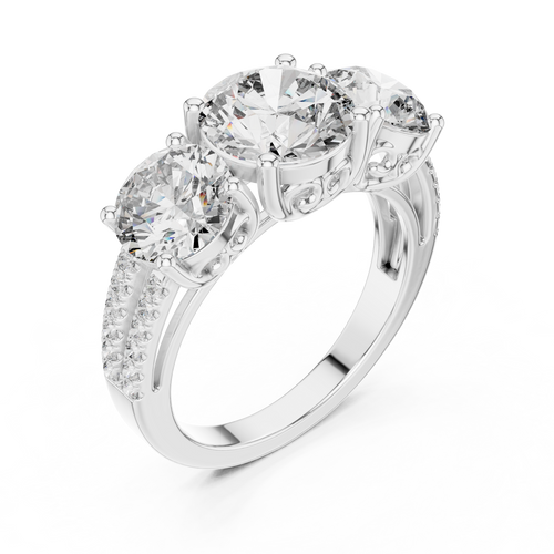 Load image 1 in gallery view. round-14k white gold|round-18k white gold|round-platinum