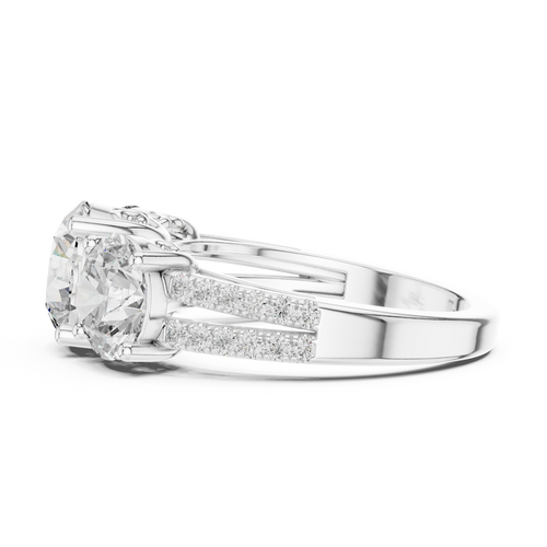 Load image 1 in gallery view. round-14k white gold|round-18k white gold|round-platinum