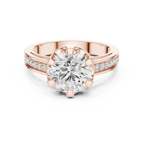 Load image 1 in gallery view. round-14k rose gold|round-18k rose gold