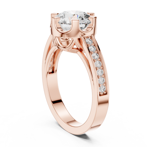 Load image 1 in gallery view. round-14k rose gold|round-18k rose gold