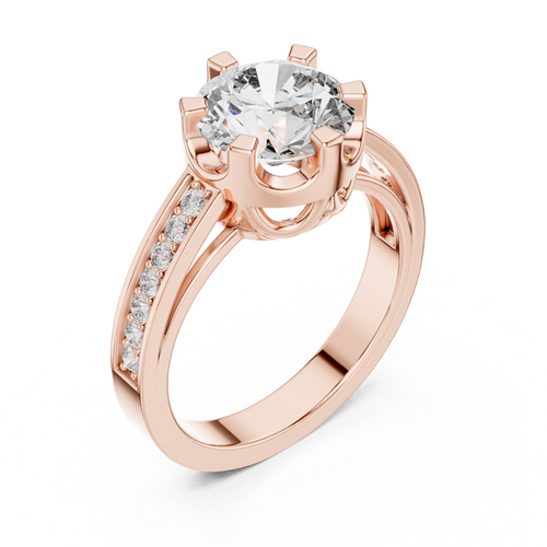 Load image 1 in gallery view. round-14k rose gold|round-18k rose gold