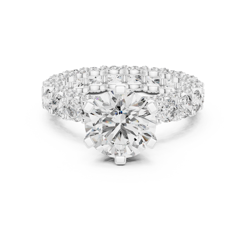 Load image 1 in gallery view. round-14k white gold|round-18k white gold|round-platinum