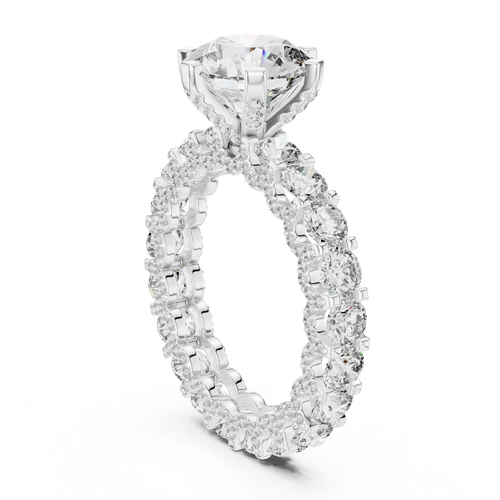 Load image 1 in gallery view. round-14k white gold|round-18k white gold|round-platinum