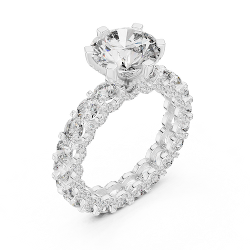 Load image 1 in gallery view. round-14k white gold|round-18k white gold|round-platinum