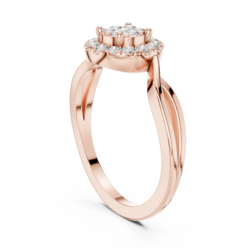 Load image 1 in gallery view. round-14k rose gold|round-18k rose gold