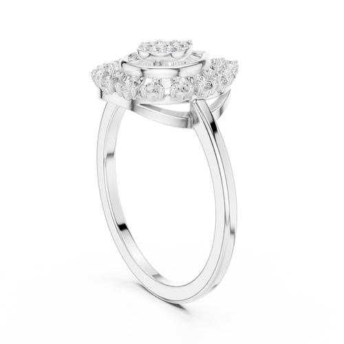 Load image 1 in gallery view. round-14k white gold|round-18k white gold|round-platinum