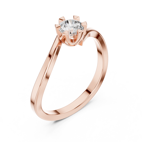 Load image 1 in gallery view. round-14k rose gold|round-18k rose gold