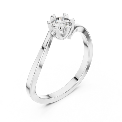 Load image 1 in gallery view. round-14k white gold|round-18k white gold|round-platinum