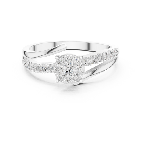 Load image 1 in gallery view. round-14k white gold|round-18k white gold|round-platinum