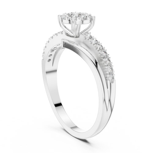 Load image 1 in gallery view. round-14k white gold|round-18k white gold|round-platinum