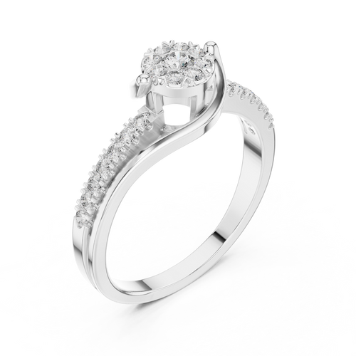 Load image 1 in gallery view. round-14k white gold|round-18k white gold|round-platinum