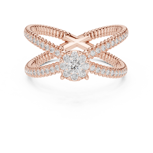Load image 1 in gallery view. round-14k rose gold|round-18k rose gold