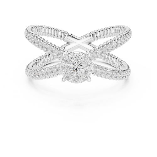 Load image 1 in gallery view. round-14k white gold|round-18k white gold|round-platinum