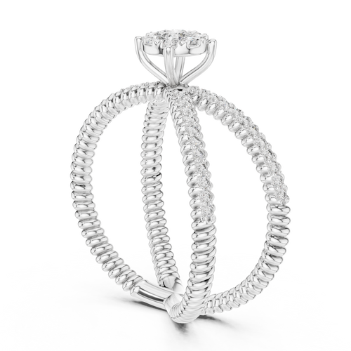 Load image 1 in gallery view. round-14k white gold|round-18k white gold|round-platinum
