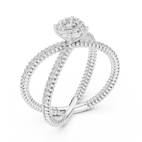 Load image 1 in gallery view. round-14k white gold|round-18k white gold|round-platinum