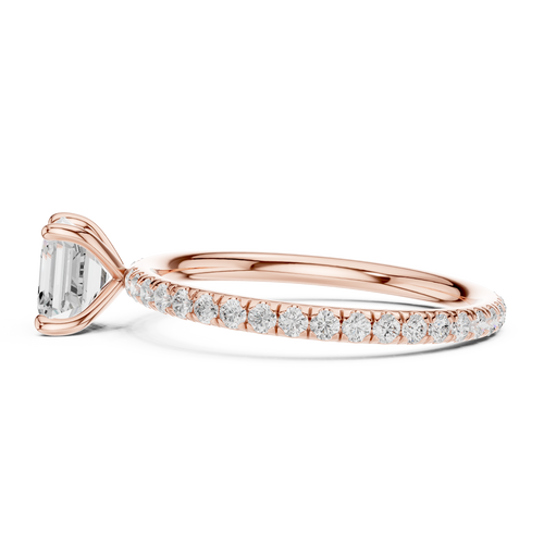 Load image 1 in gallery view. asscher-14k rose gold|asscher-18k rose gold