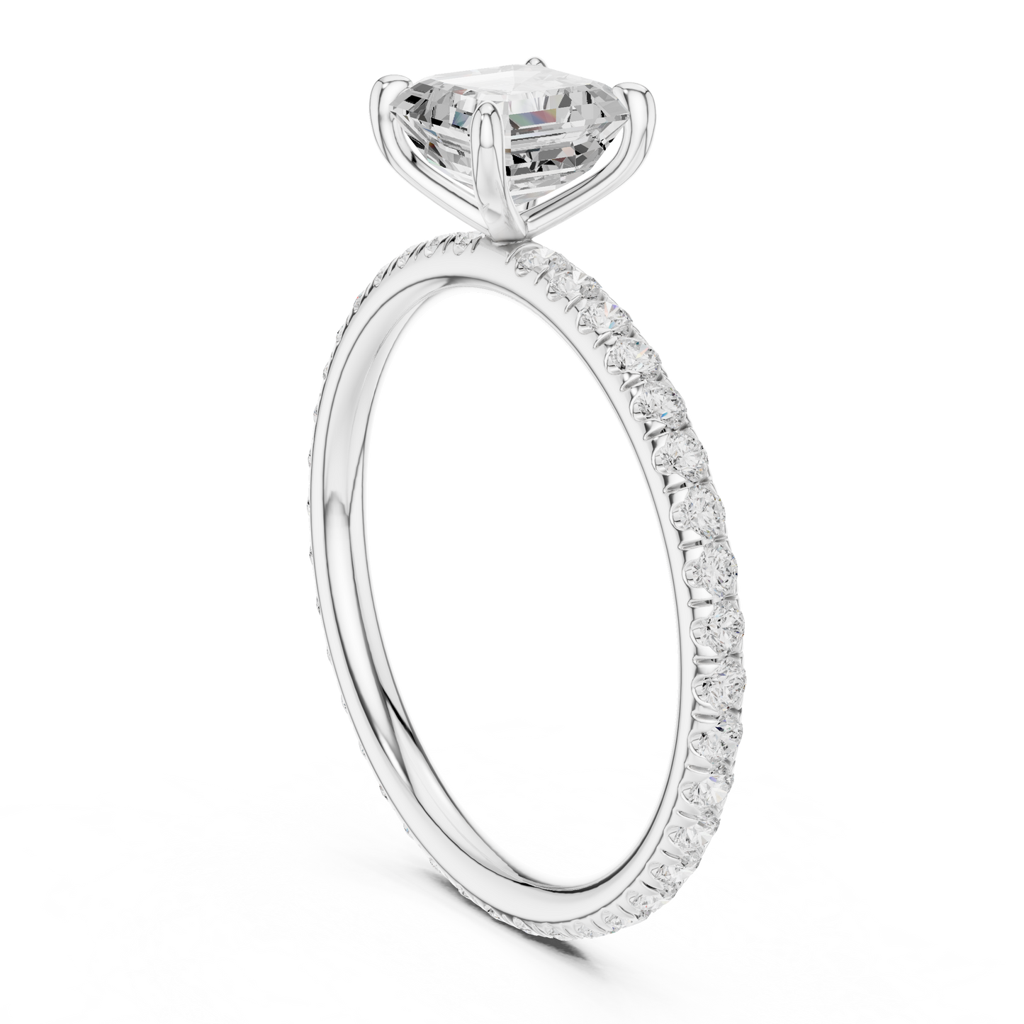 asscher-14k white gold|asscher-18k white gold|asscher-platinum