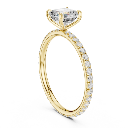 Load image 1 in gallery view. asscher-14k yellow gold|asscher-18k yellow gold