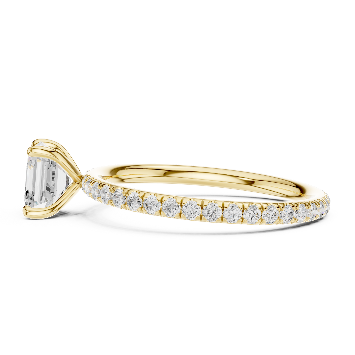 asscher-14k yellow gold|asscher-18k yellow gold