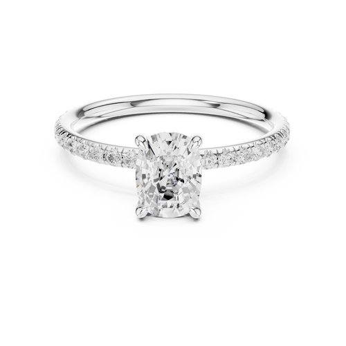 Load image 1 in gallery view. cushion-14k white gold|cushion-18k white gold|cushion-platinum