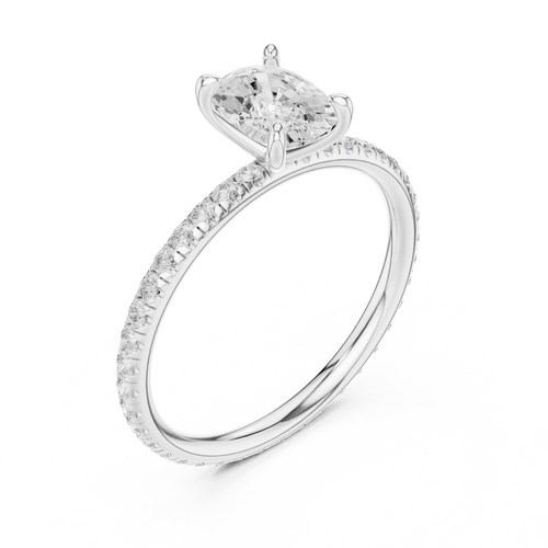 Load image 1 in gallery view. cushion-14k white gold|cushion-18k white gold|cushion-platinum