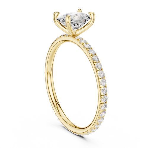 Load image 1 in gallery view. cushion-14k yellow gold|cushion-18k yellow gold