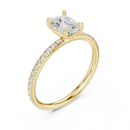 Load image 1 in gallery view. cushion-14k yellow gold|cushion-18k yellow gold