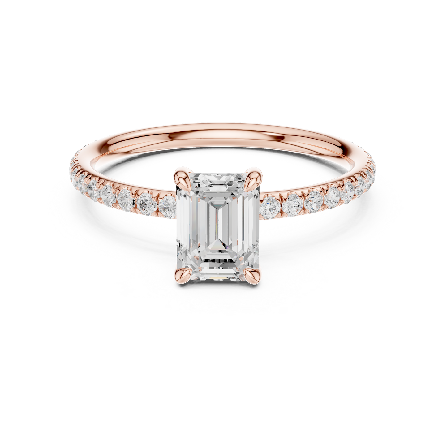 emerald-14k rose gold|emerald-18k rose gold