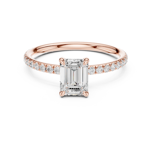 Load image 1 in gallery view. emerald-14k rose gold|emerald-18k rose gold