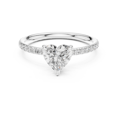Load image 1 in gallery view. heart-14k white gold|heart-18k white gold|heart-platinum