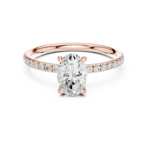 Load image 1 in gallery view. oval-14k rose gold|oval-18k rose gold