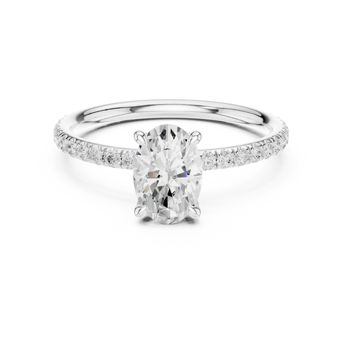 Load image 1 in gallery view. oval-14k white gold|oval-18k white gold|oval-platinum