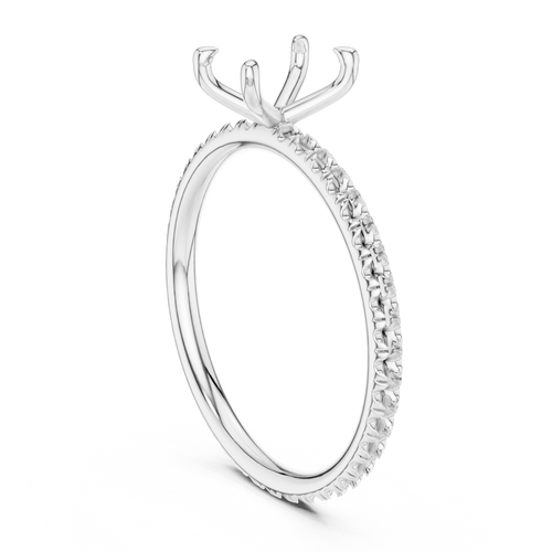 Load image 1 in gallery view. oval-14k white gold|oval-18k white gold|oval-platinum