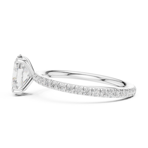 Load image 1 in gallery view. oval-14k white gold|oval-18k white gold|oval-platinum