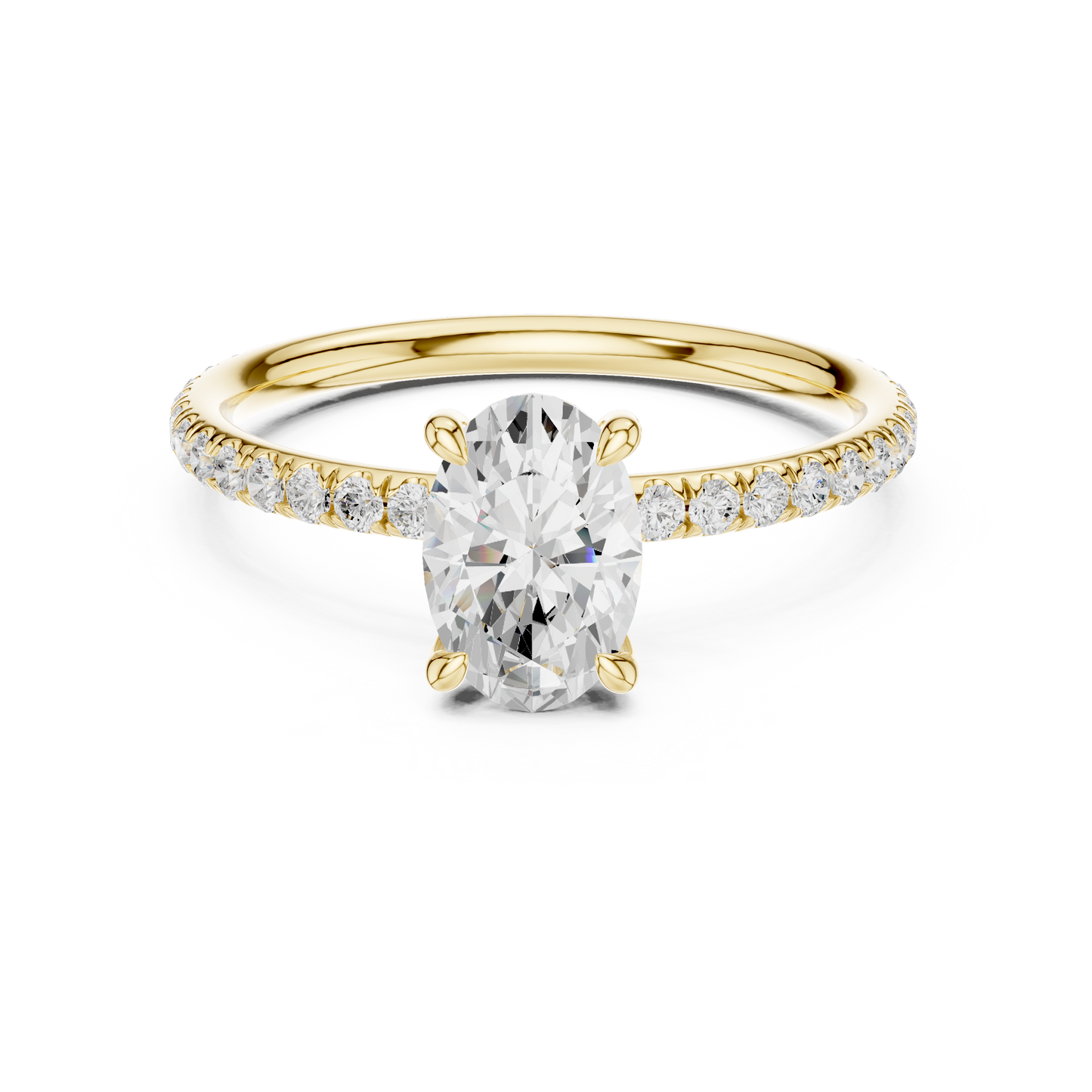 oval-14k yellow gold|oval-18k yellow gold