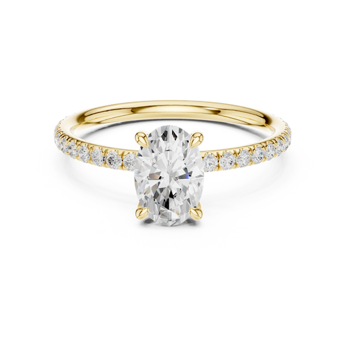 Load image 1 in gallery view. oval-14k yellow gold|oval-18k yellow gold