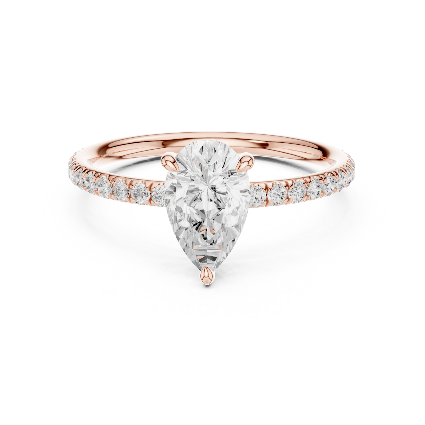pear-14k rose gold|pear-18k rose gold