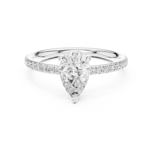 Load image 1 in gallery view. pear-14k white gold|pear-18k white gold|pear-platinum