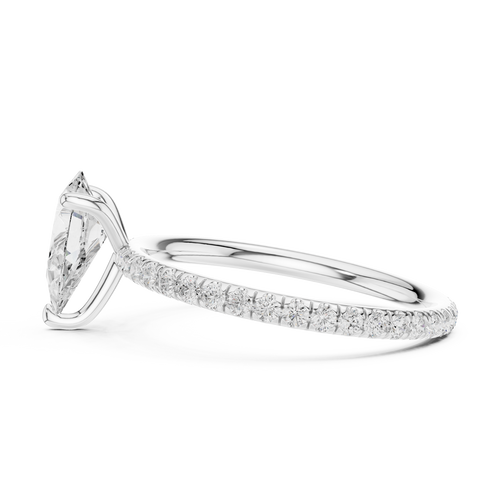 Load image 1 in gallery view. pear-14k white gold|pear-18k white gold|pear-platinum